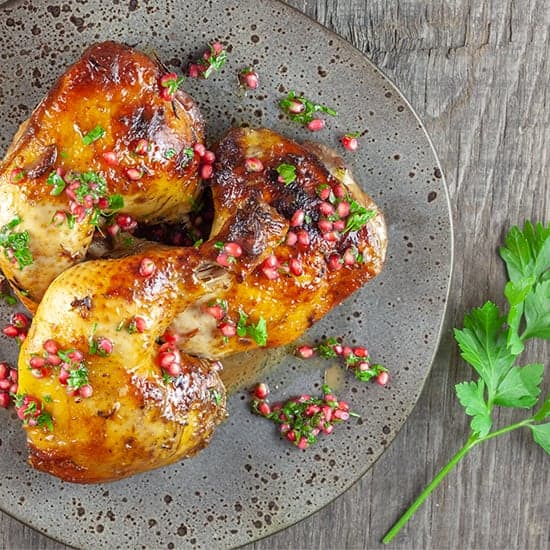 Kip met granaatappelmelasse