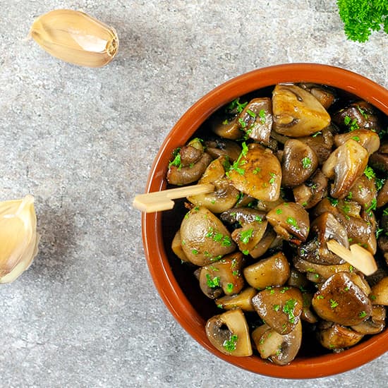 Knoflookchampignons tapas