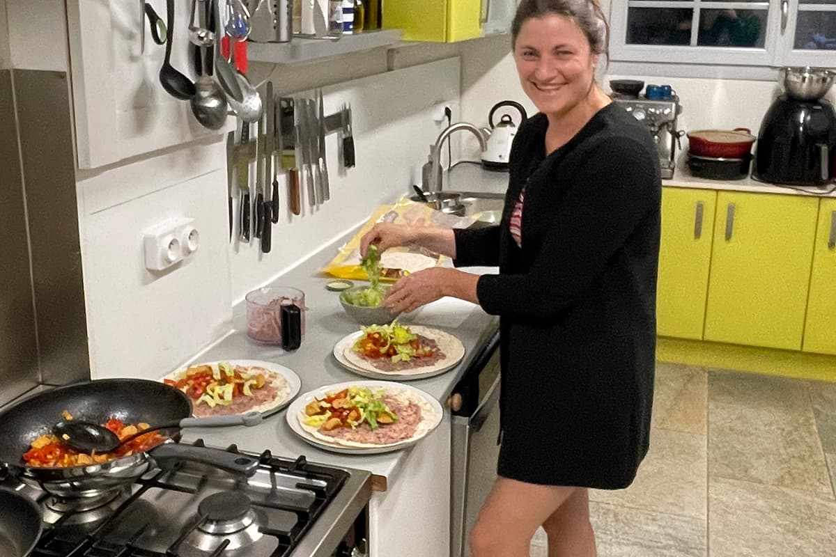 Veronique in de keuken