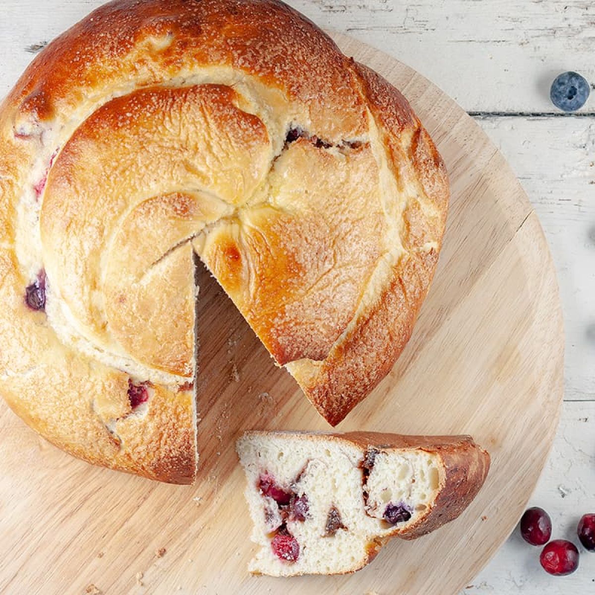 Brioche gevuld met fruit