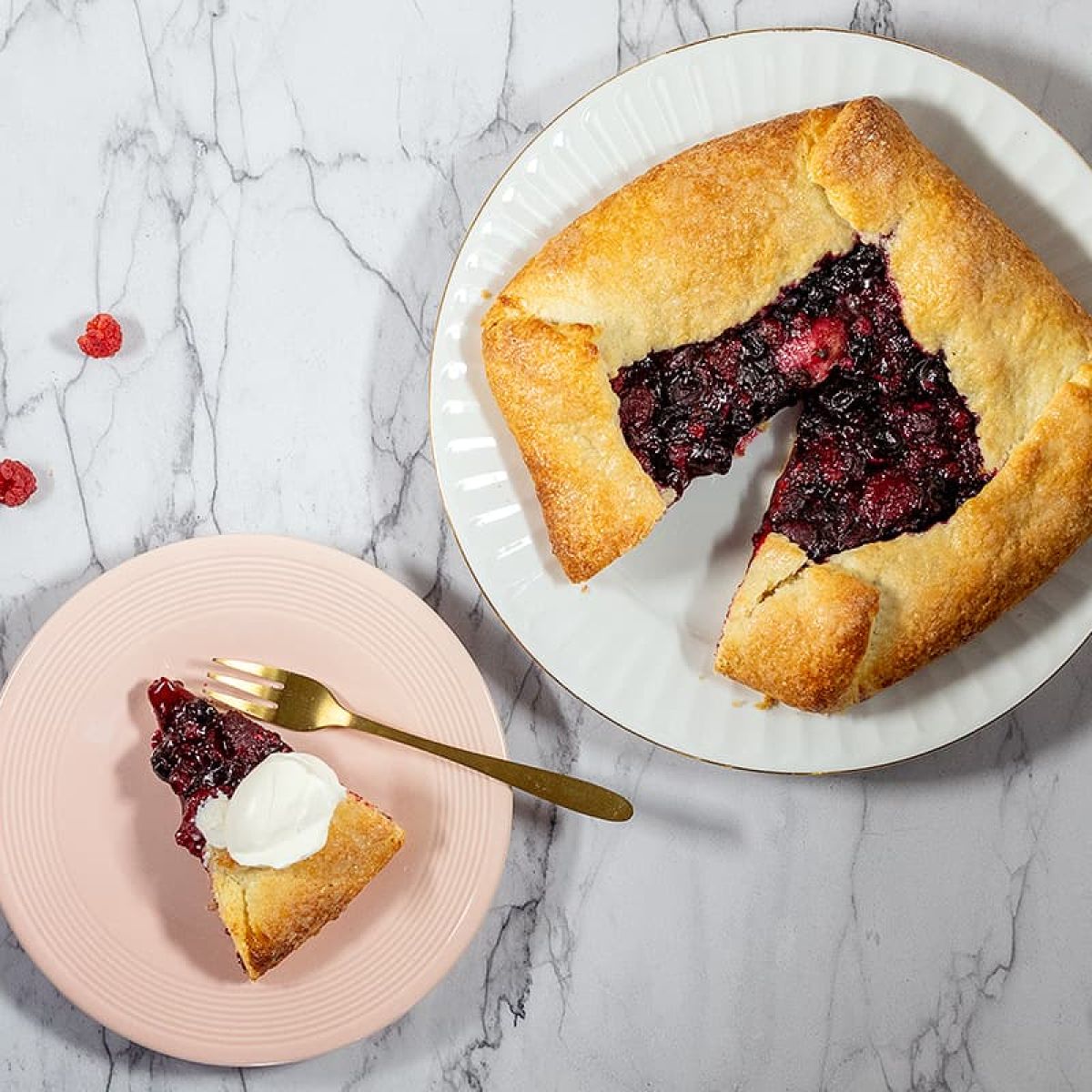 Galette met rood fruit - een makkelijk Frans gebakje