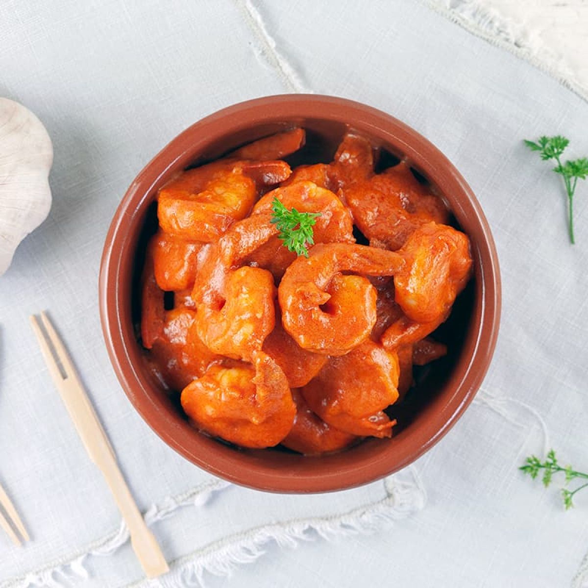 Scampi diabolique - pittige scampi's in tomatensaus