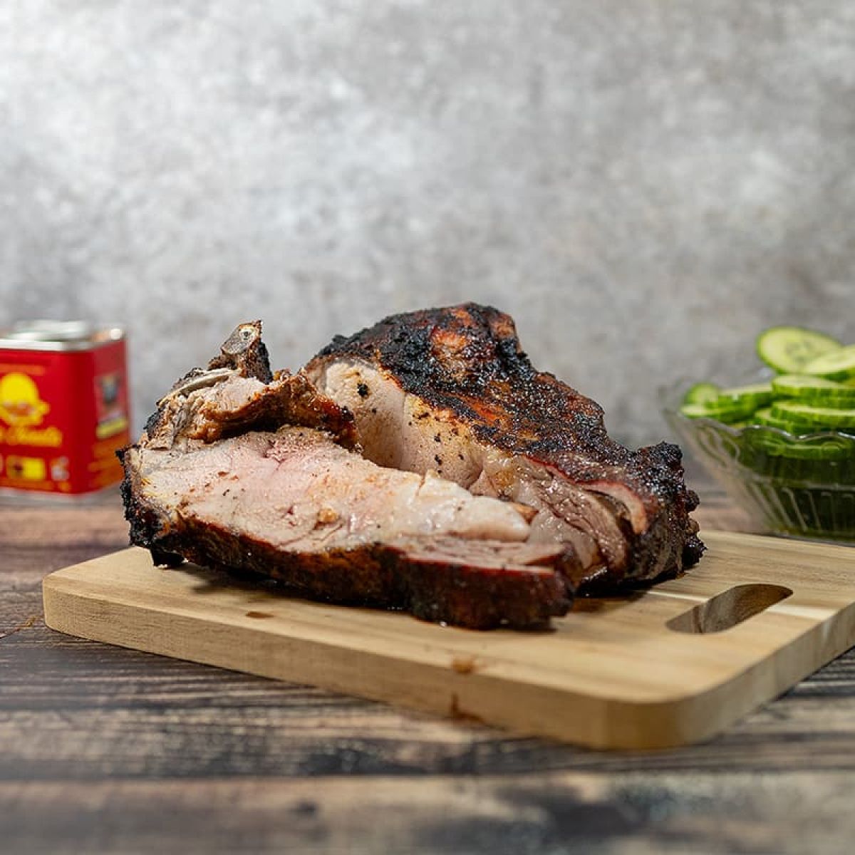 Varkenslende van de BBQ - mals varkensvlees met een kruidige marinade