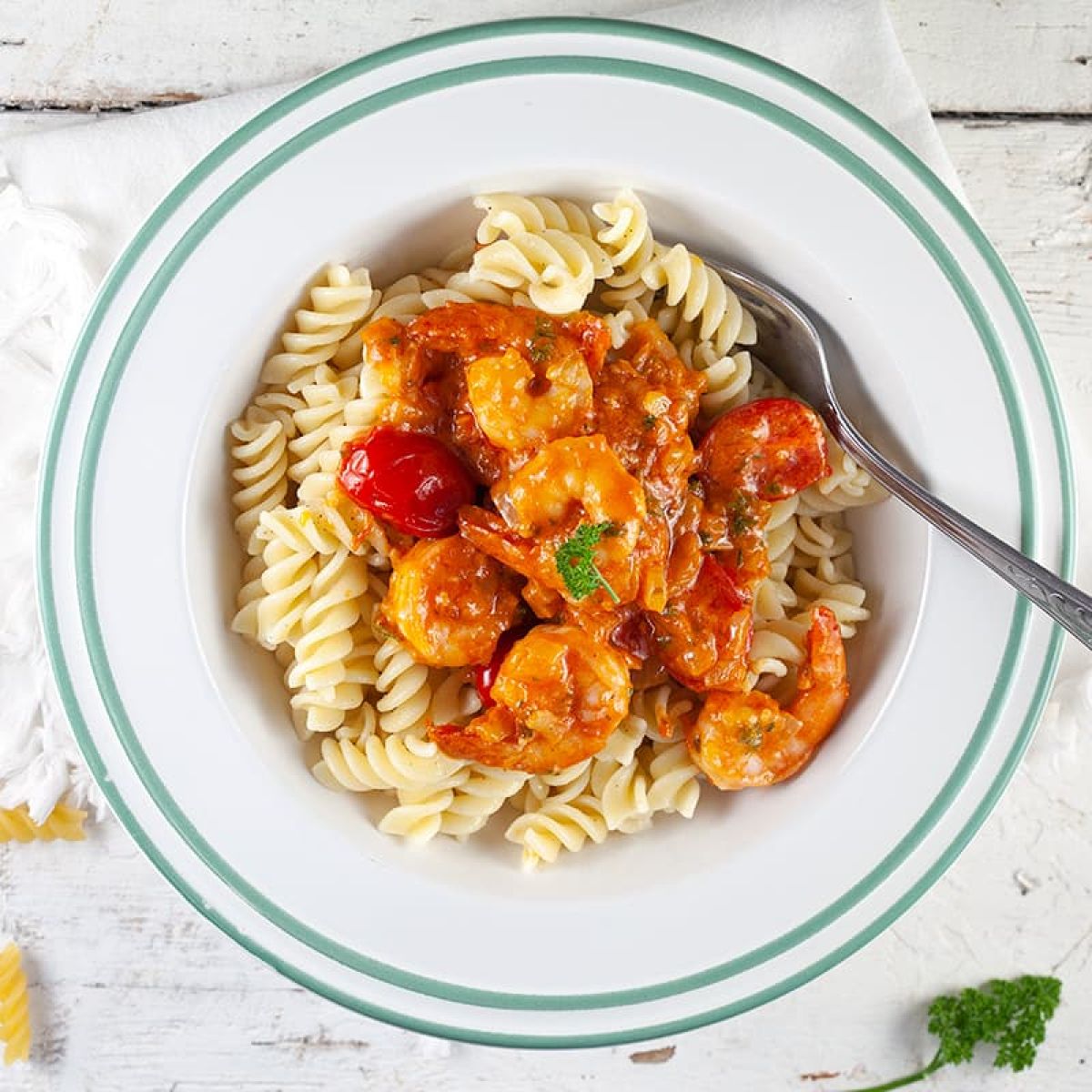 Pasta met scampi