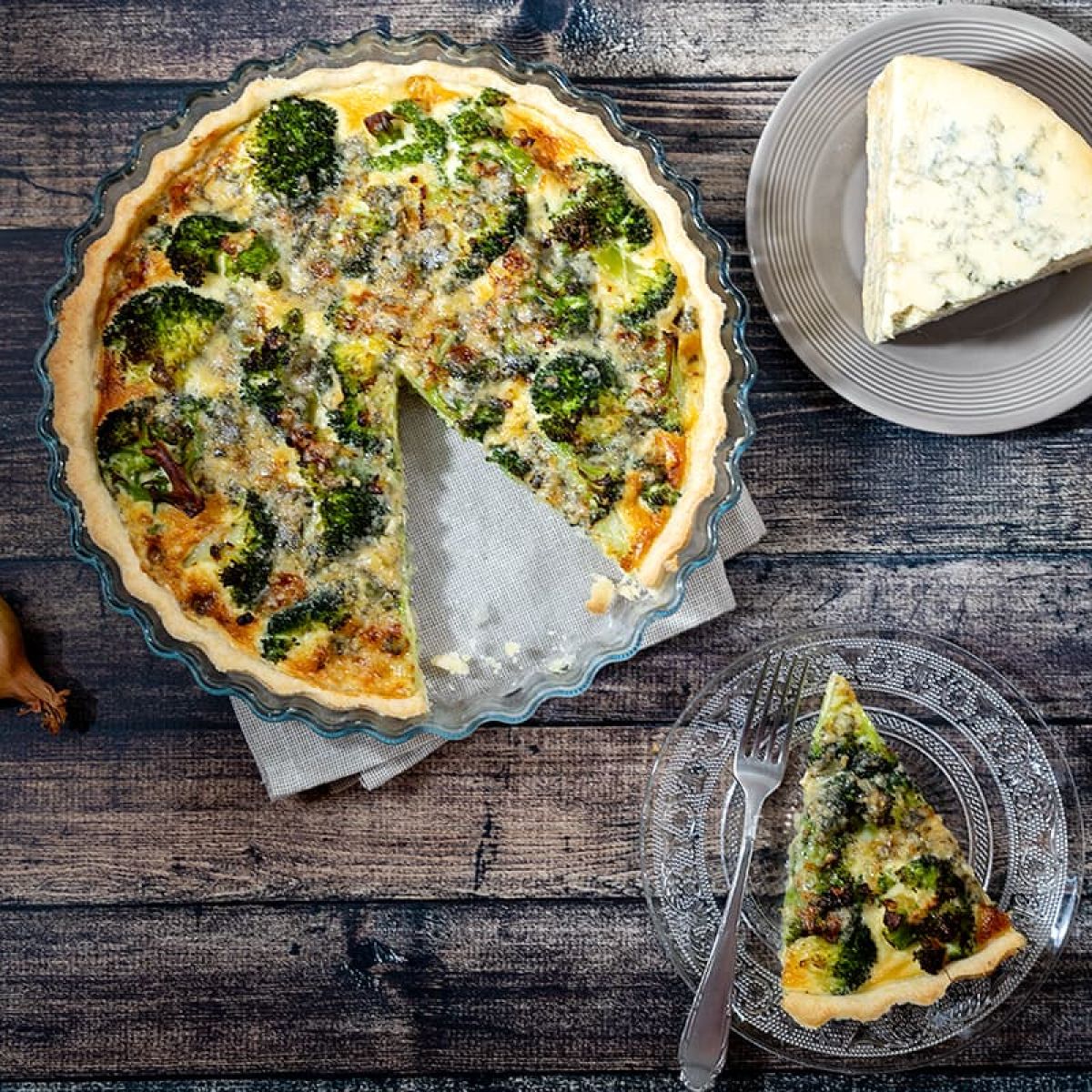 Quiche met broccoli en Stilton - een Britse klassieker
