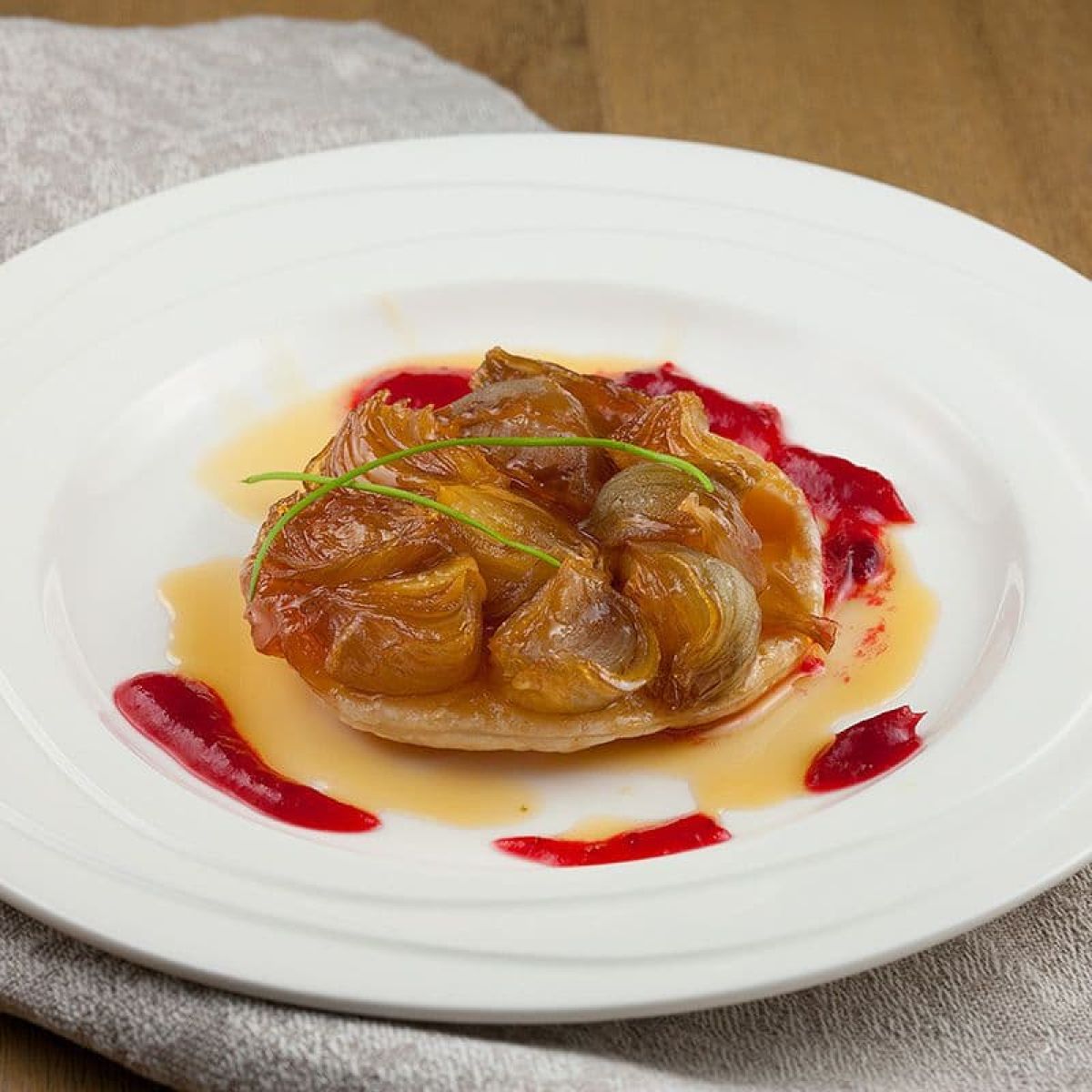 Mini sjalot tarte tatin