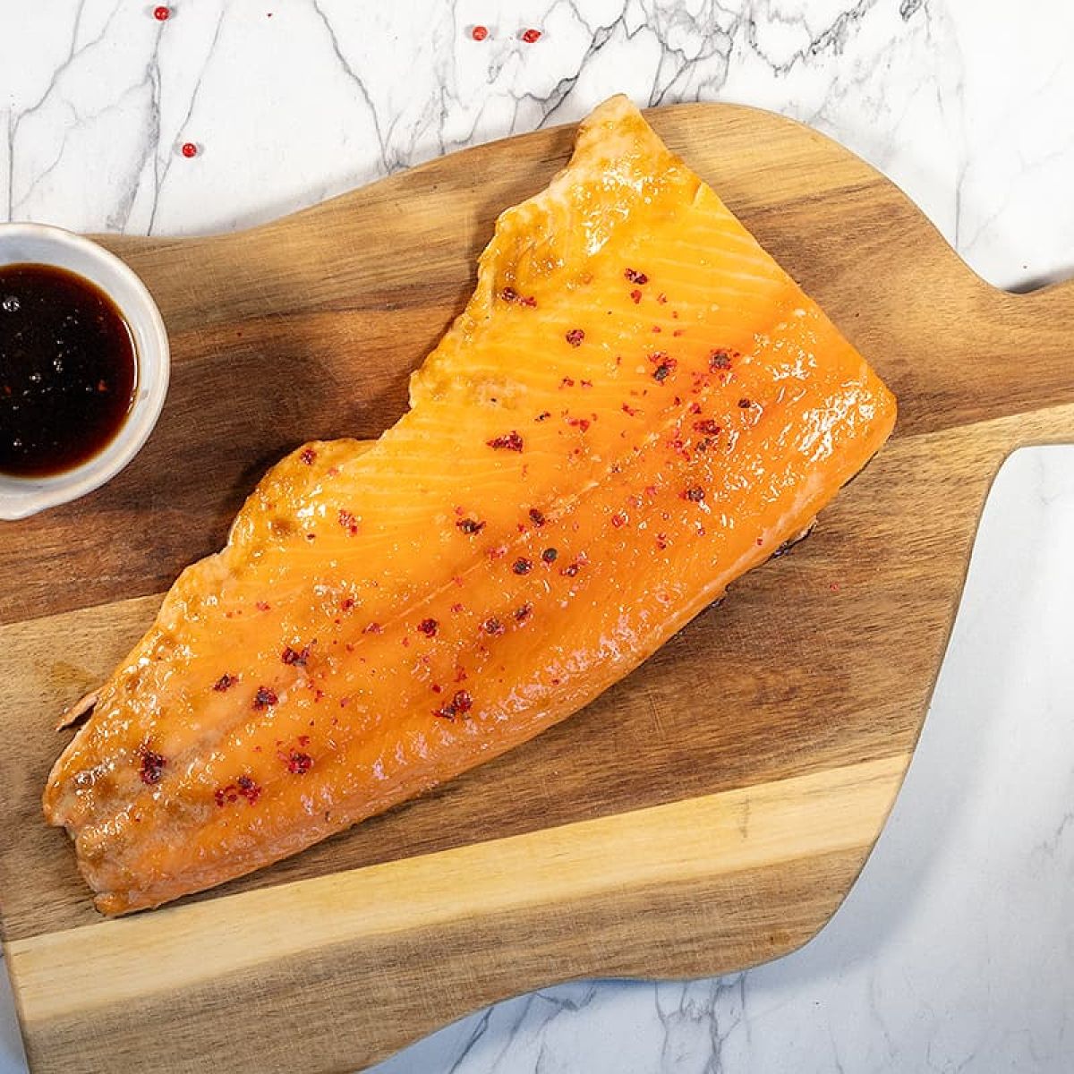 Zalm van de BBQ - gelakte zalm met een volle smaak