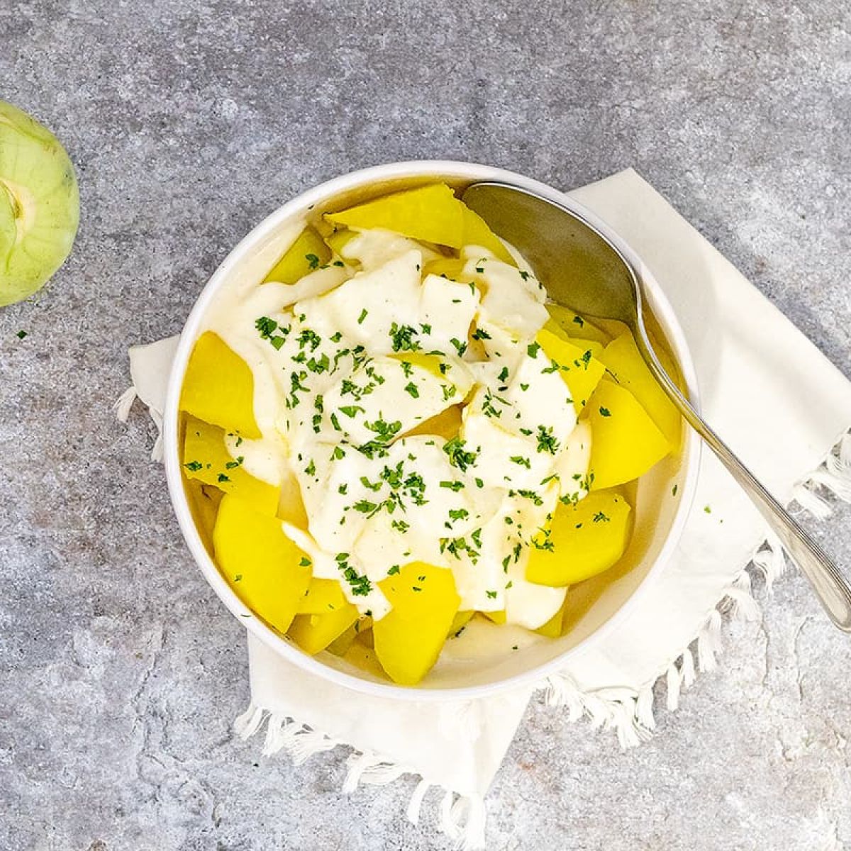 Koolrabi in roomsaus - ouderwets recept