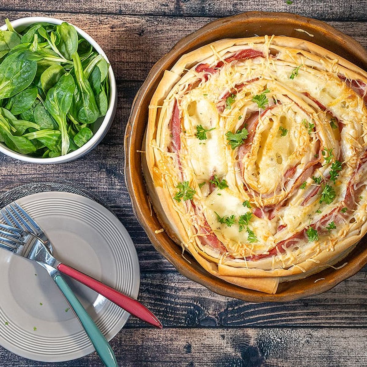 Raclette kaas quiche - extra krokante quiche met laagjes