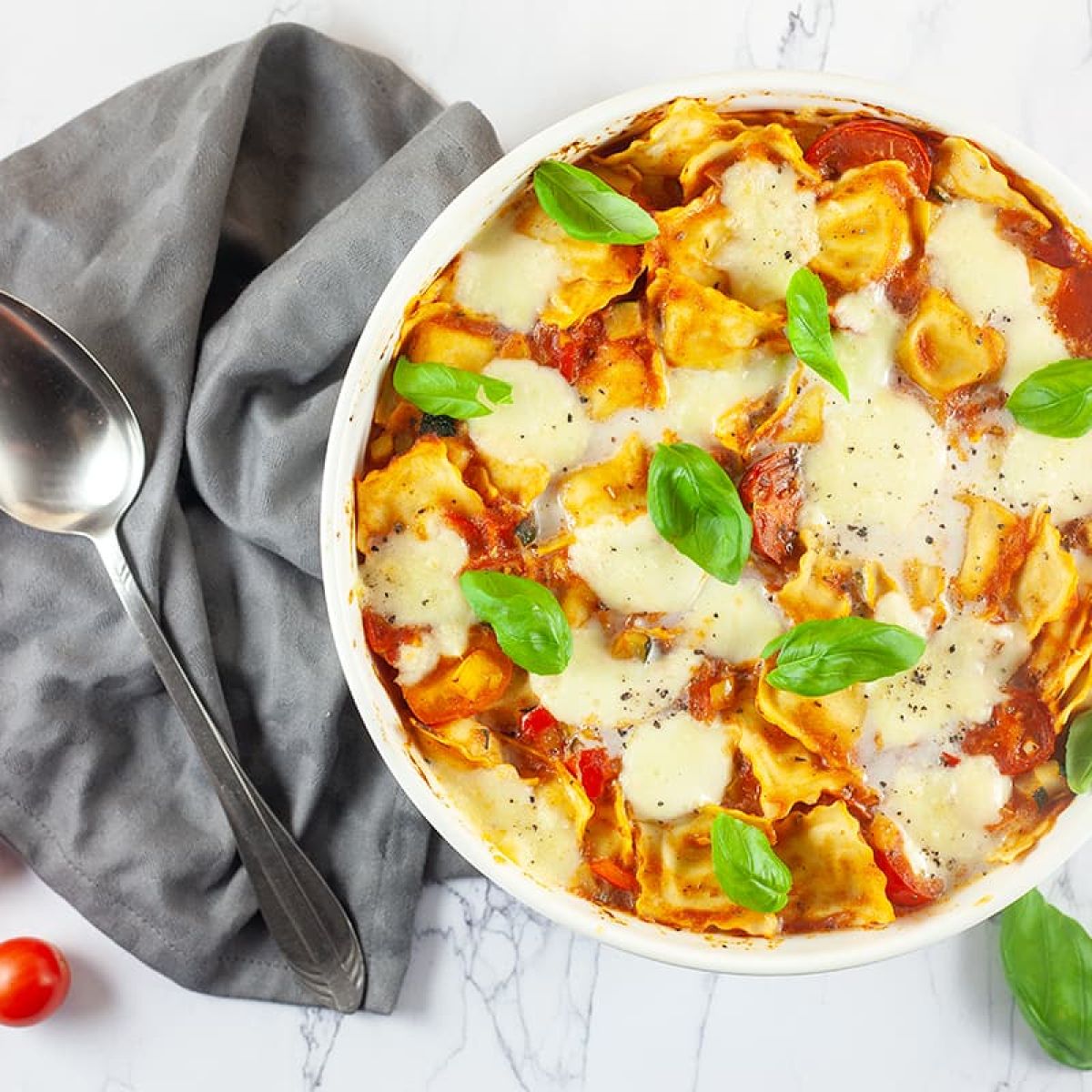 Ravioli ovenschotel met groente
