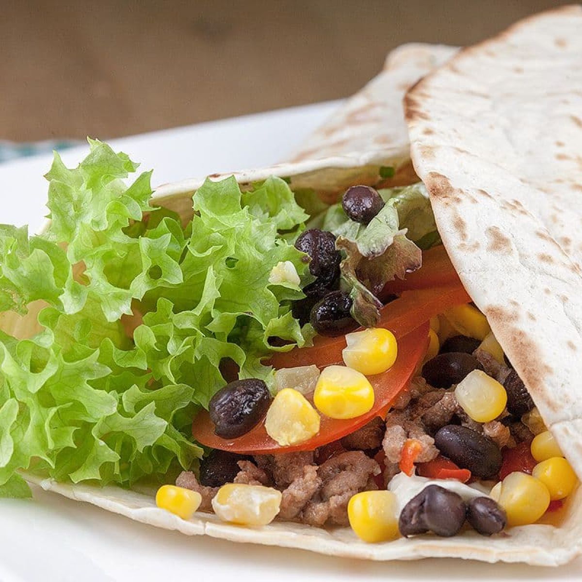 Ontbijt burrito met gehakt