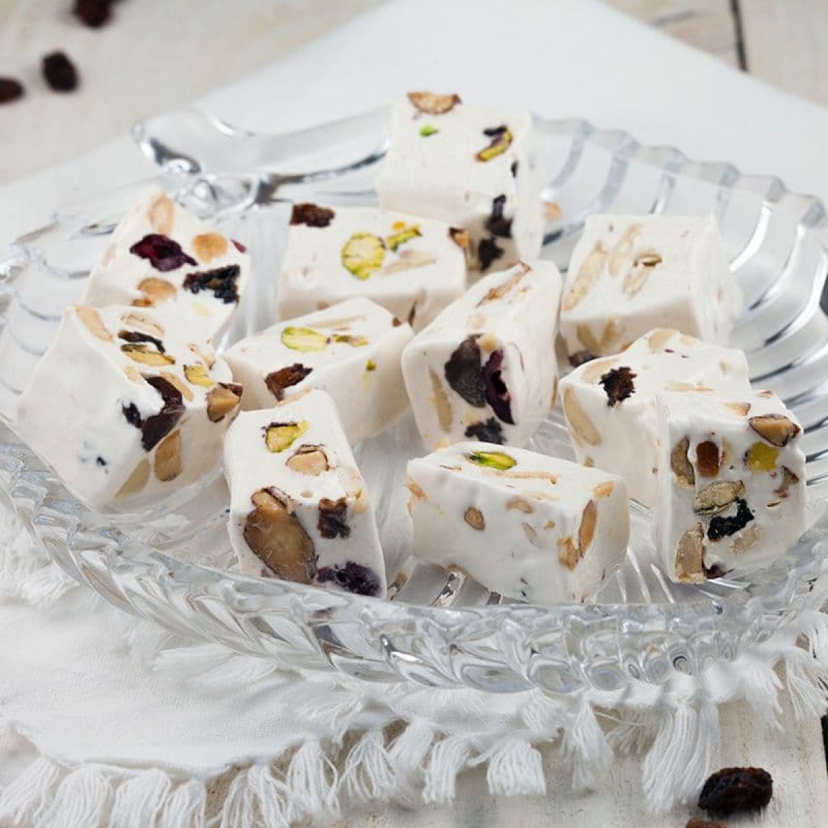 Zachte huisgemaakte nougat