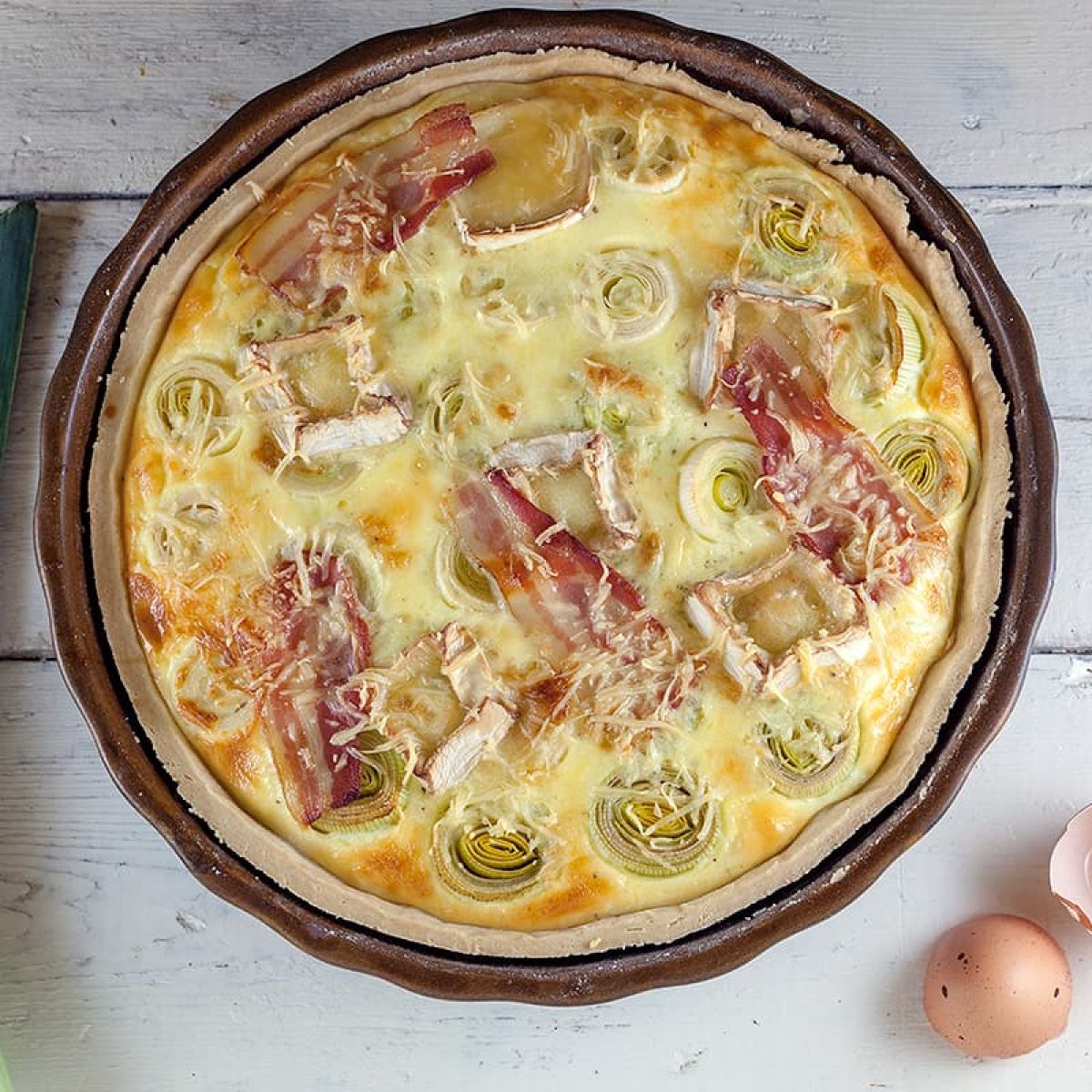 Quiche met prei en geitenkaas