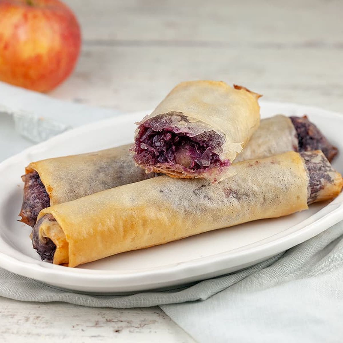 Mini rode kool strudel