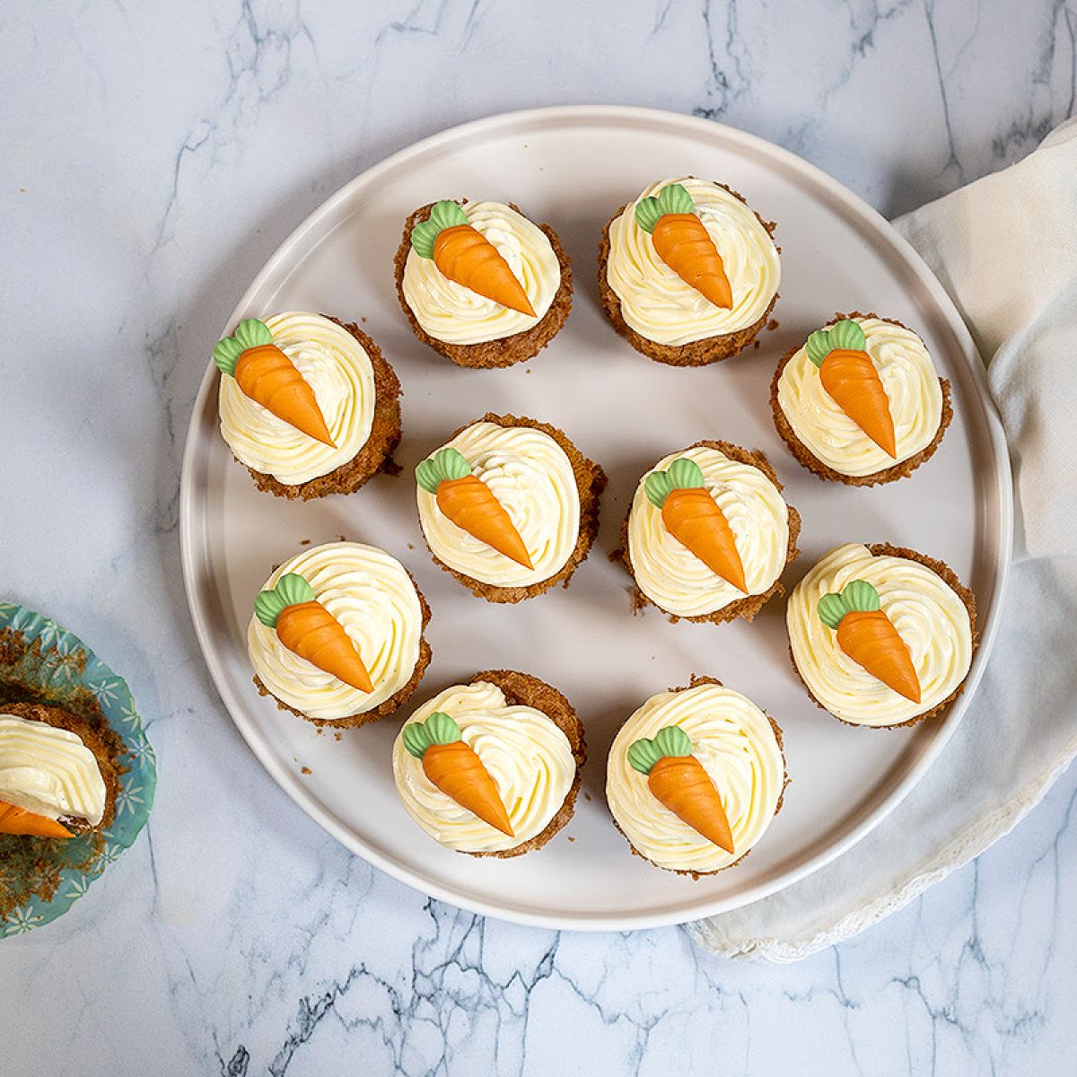 Mini carrot cakejes - super leuk om uit te delen