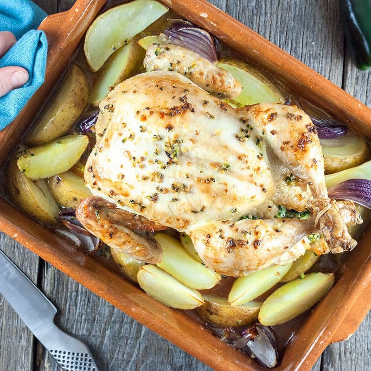 Hele kip met jalapeño pepers