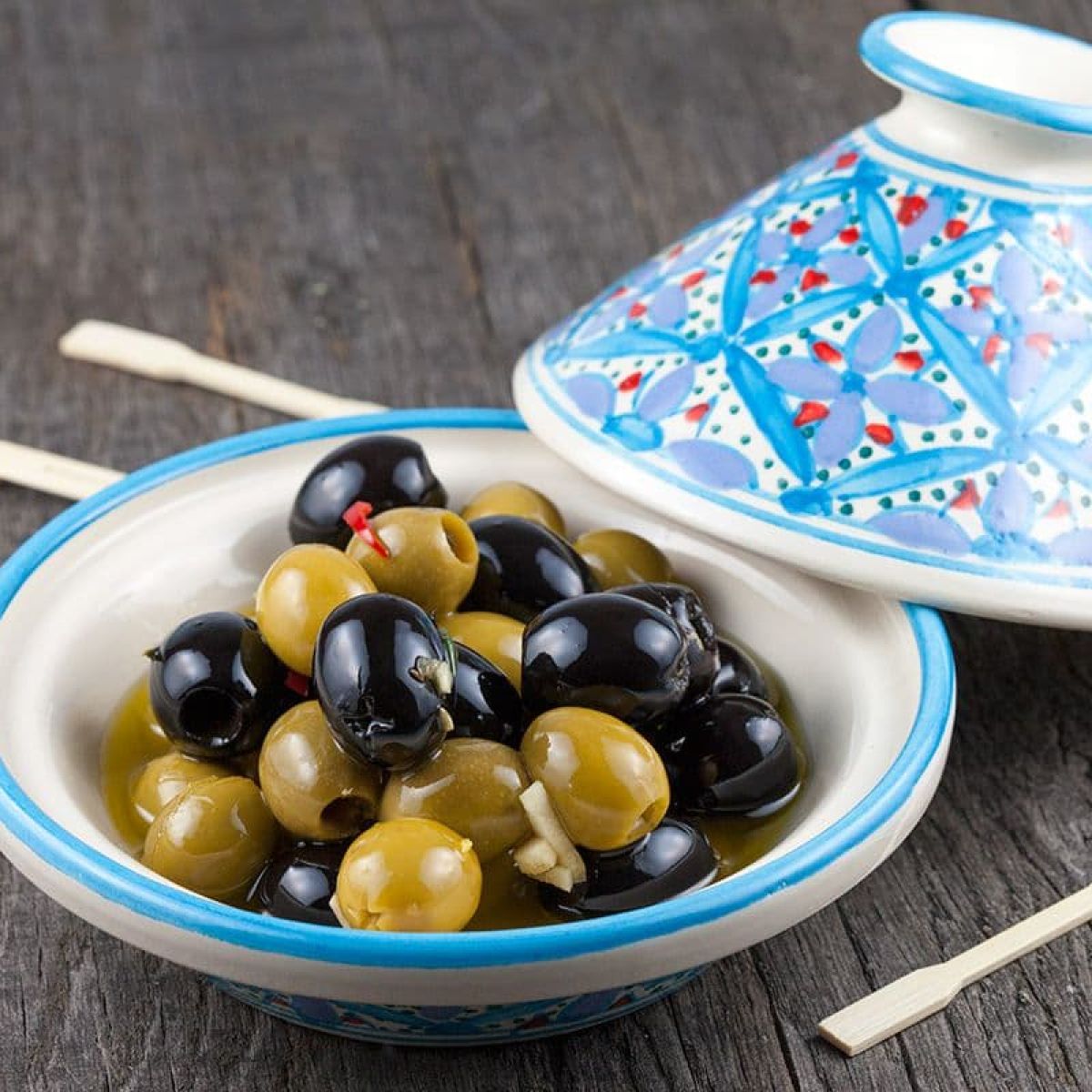 Gemarineerde olijven