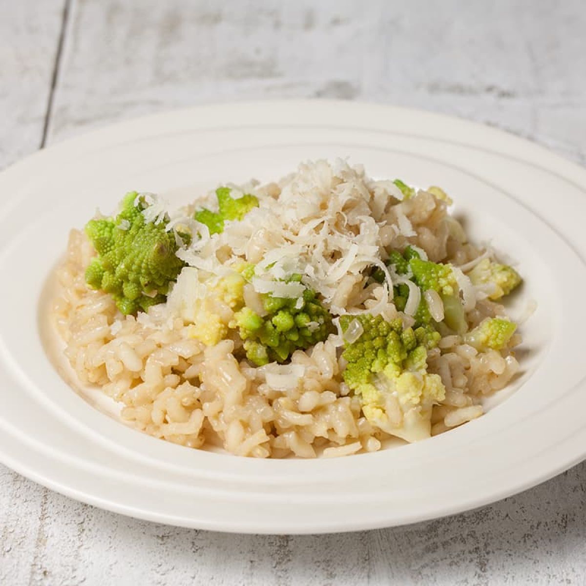 Vegetarische risotto met romanesco