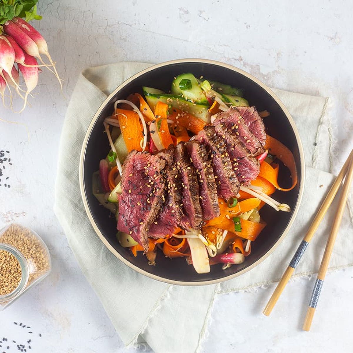 Beef tataki - biefstuk op Japanse wijze