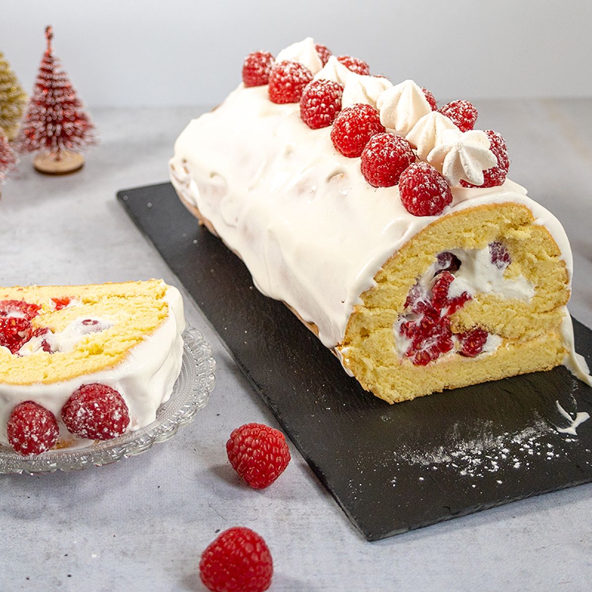 Frambozen bûche de Noël