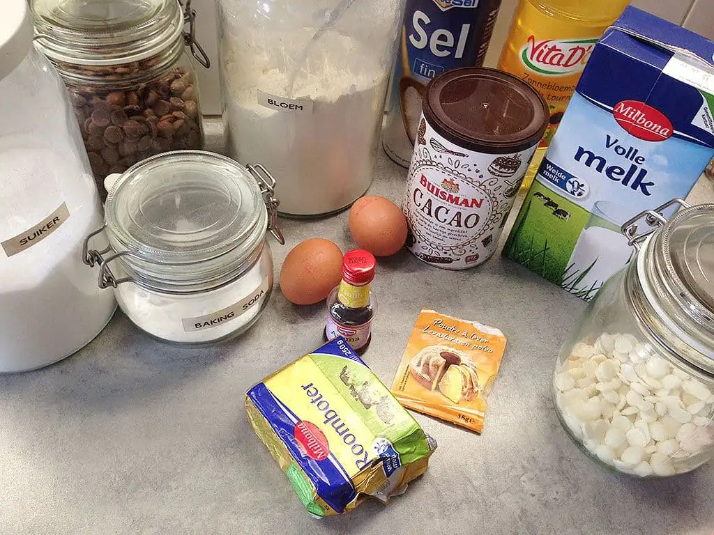Chocolade lagen taart ingrediënten