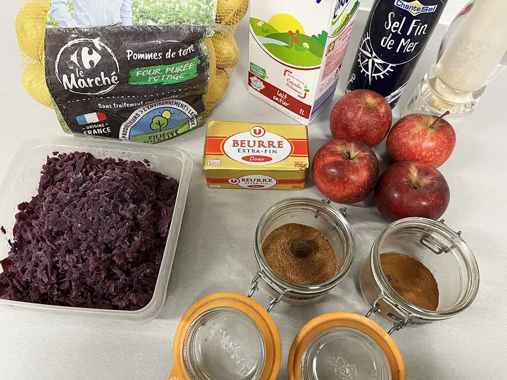 Rode kool stamppot ingrediënten