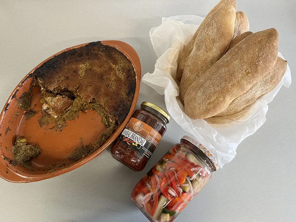 Broodje pom ingrediënten
