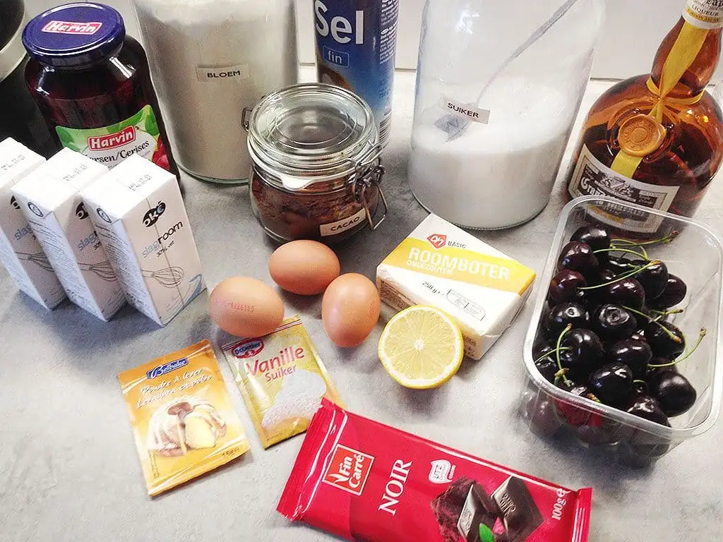 Schwarzwälder Kirsch taart ingrediënten