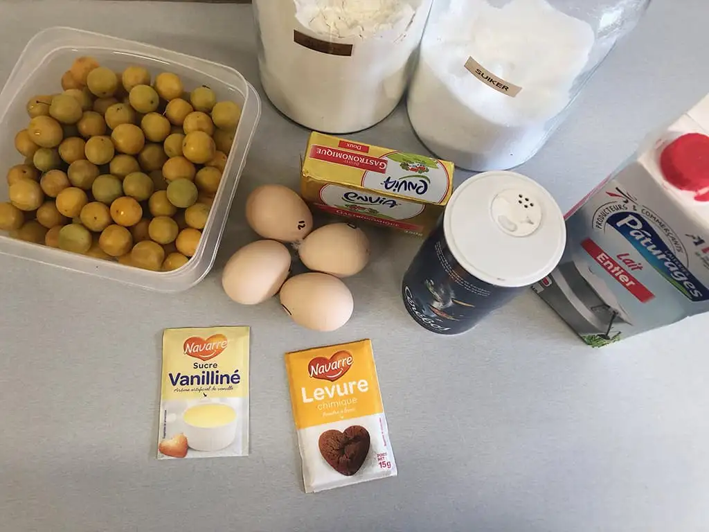Clafoutis met mirabellen ingrediënten