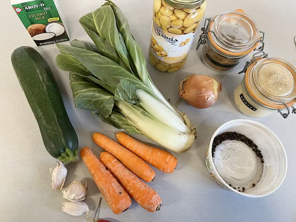 Lupine bonen curry ingrediënten