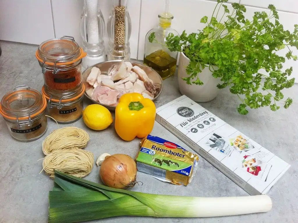 Mini visbastilla ingrediënten