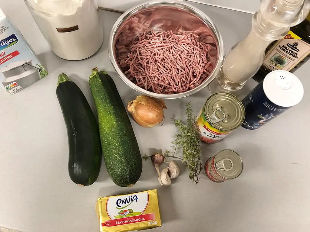Courgette lasagne ingrediënten