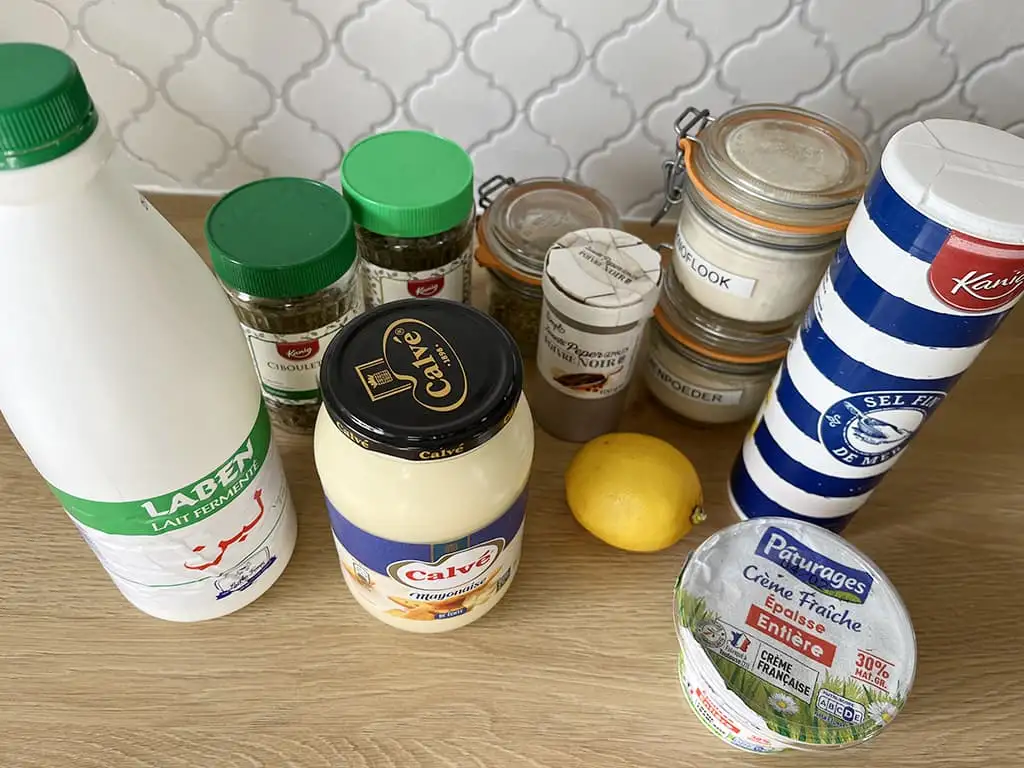 Ranch dressing ingrediënten