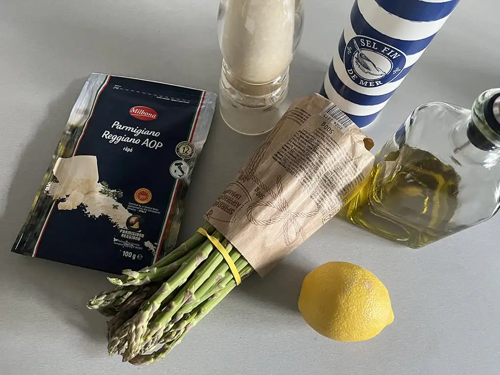 Groene asperges uit de oven ingrediënten