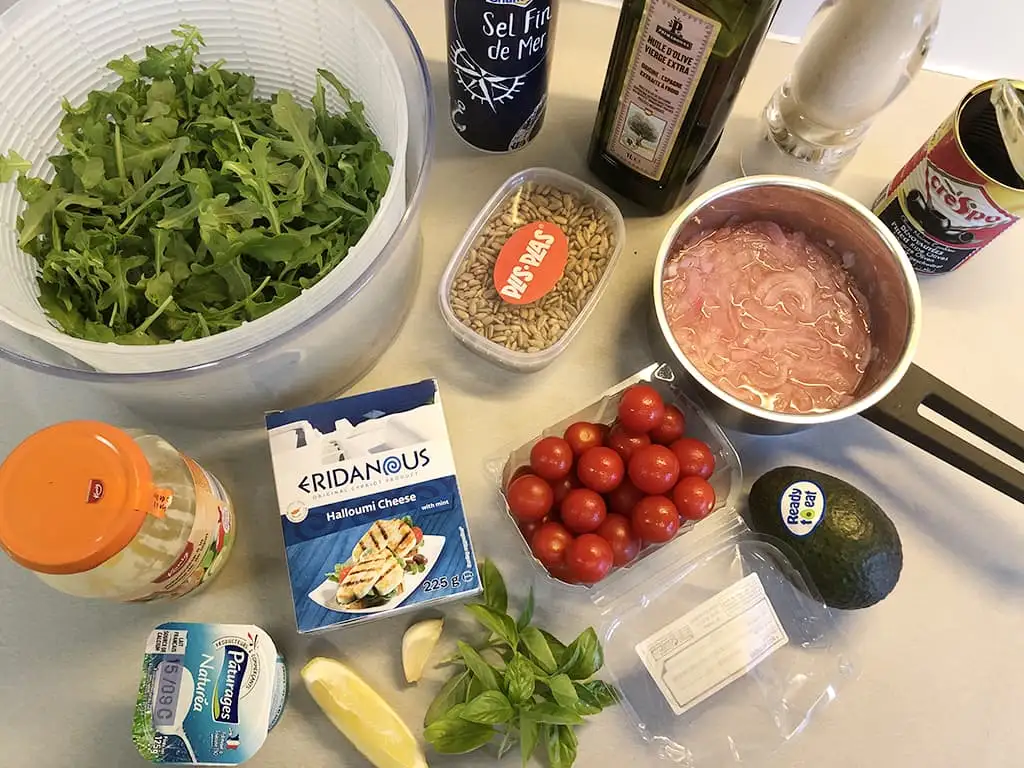 Halloumi salade ingrediënten