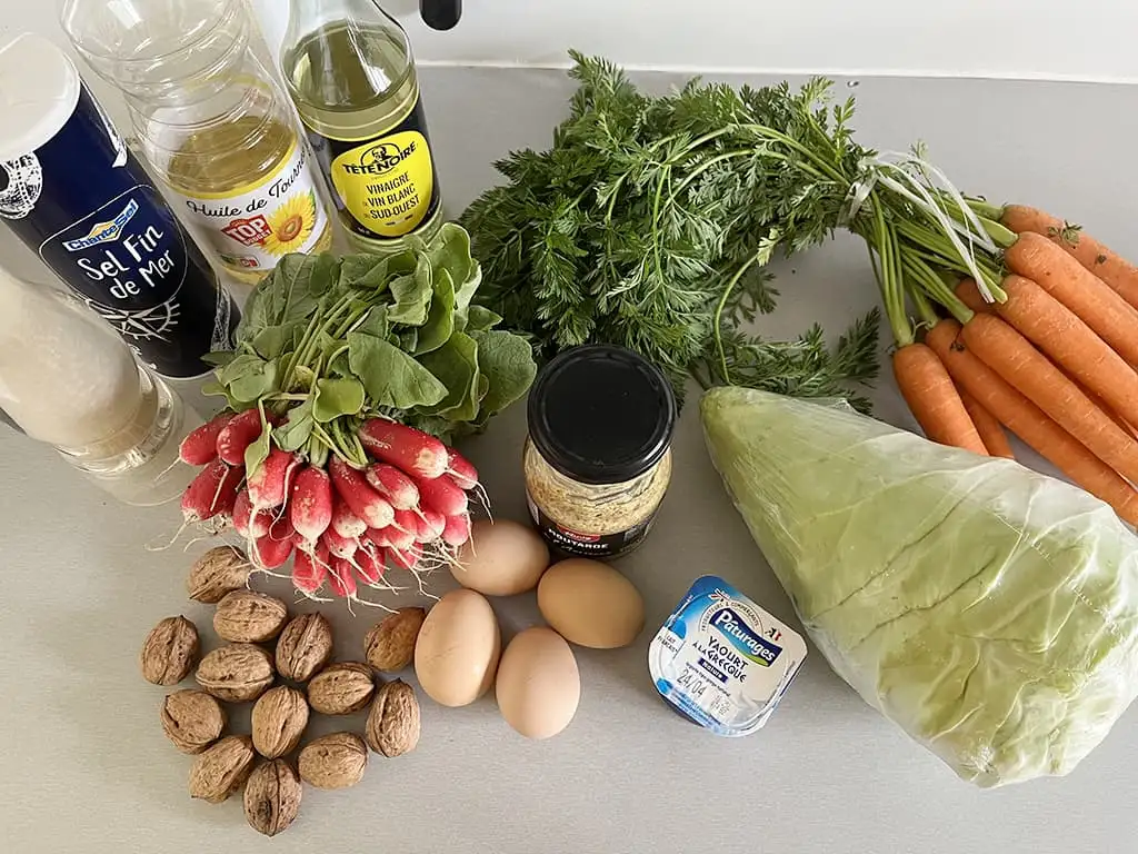 Spitskool salade ingrediënten