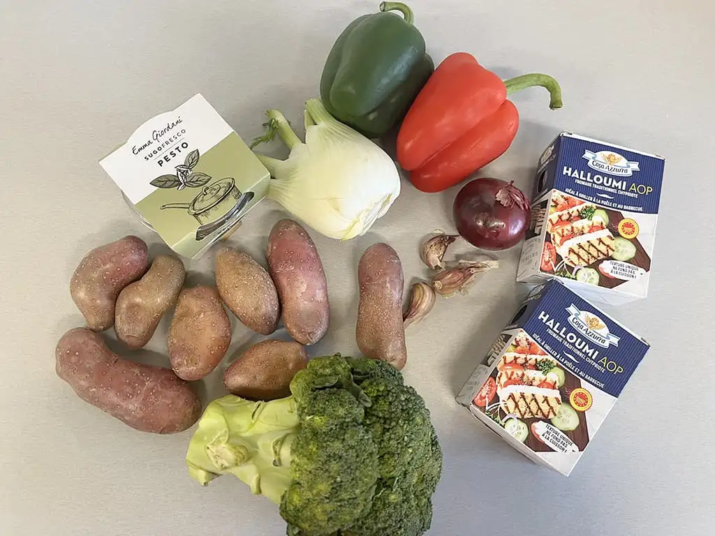 Vegetarische traybake ingrediënten
