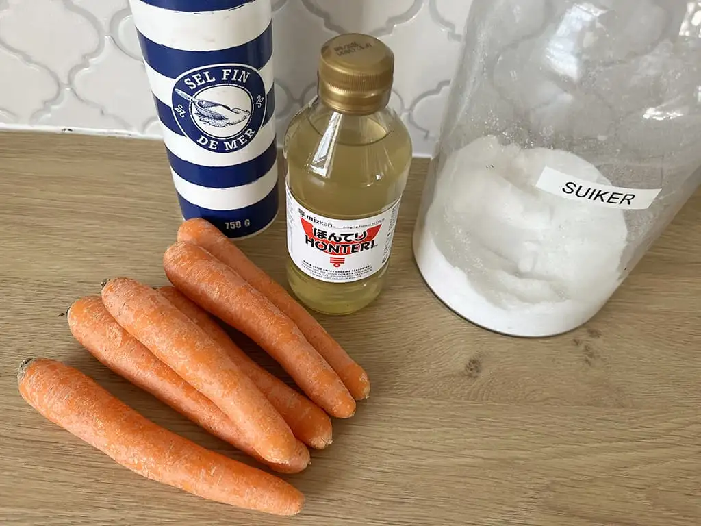 Ingelegde wortel ingrediënten