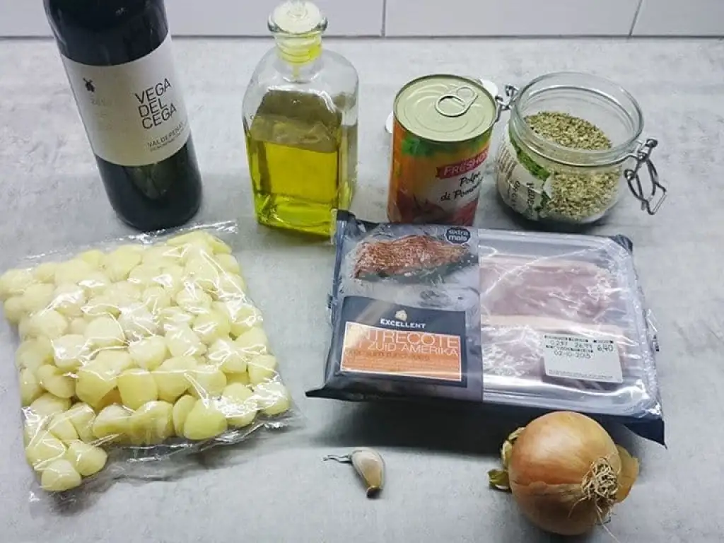 Entrecôte in rode wijnsaus ingrediënten