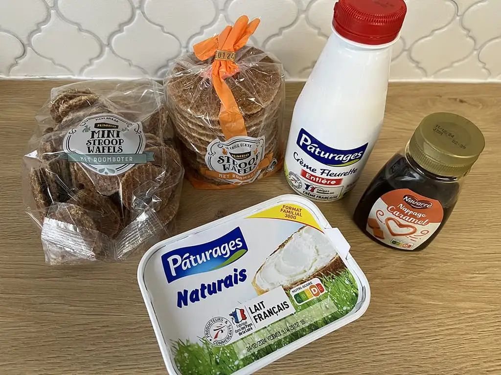 Stroopwafel toetje ingrediënten