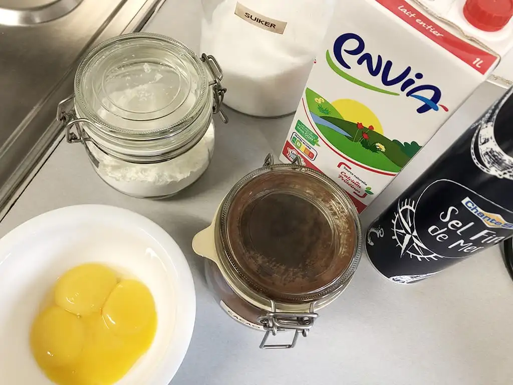 Zelf chocoladevla maken ingrediënten