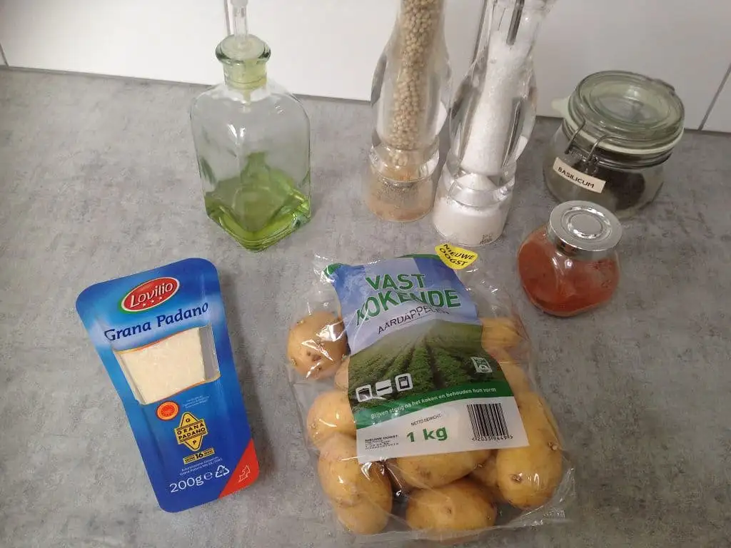 Pittige aardappelpartjes uit de oven ingrediënten
