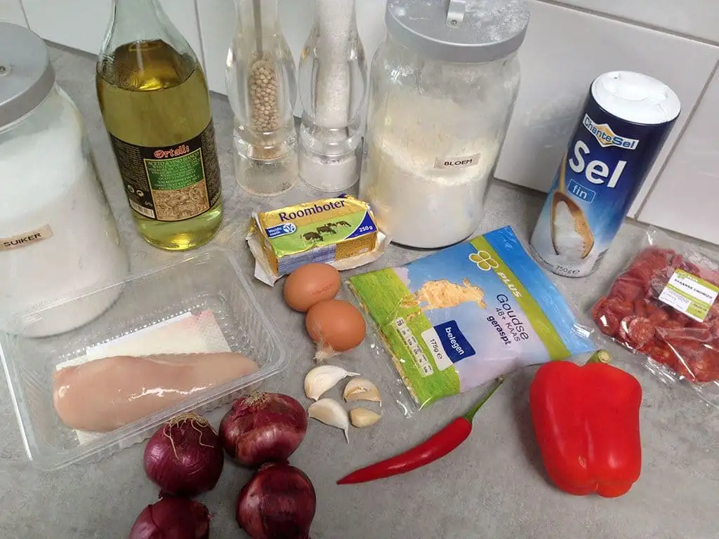 Empanadas met kip en chorizo ingrediënten