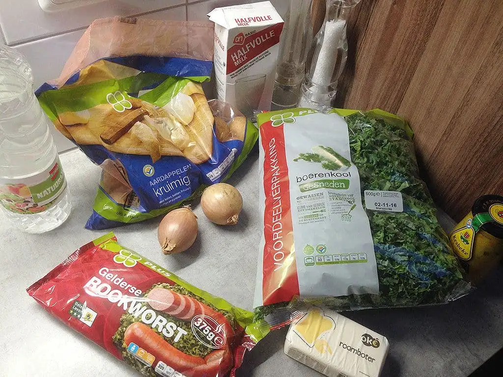 Ouderwetse boerenkoolstamppot ingrediënten