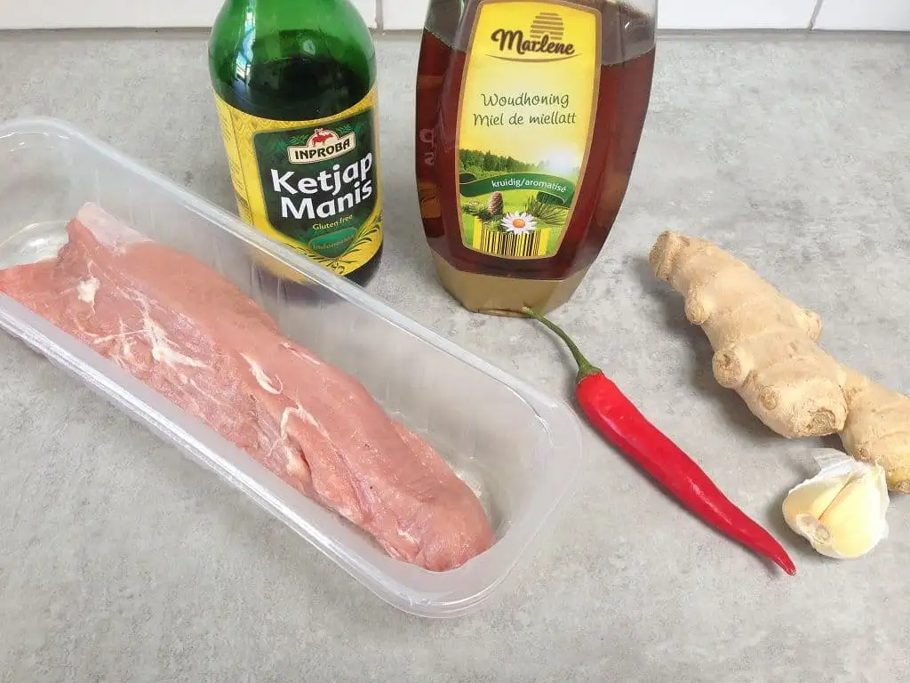 Varkenshaas saté ingrediënten