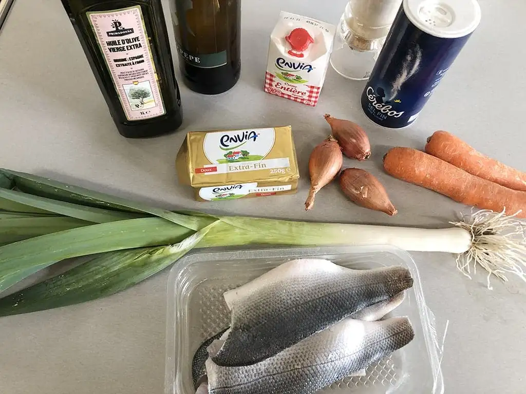 Zeebaars met gnocchi en beurre blanc ingrediënten