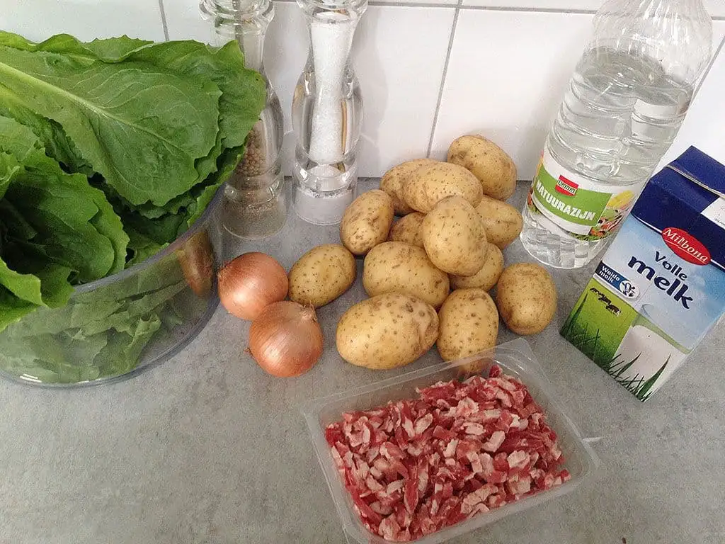 Andijvie stamppot ingrediënten