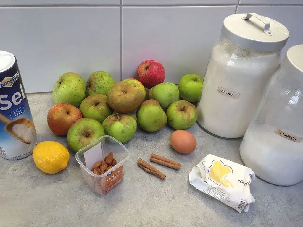 Appeltaart met een dunne bodem ingrediënten