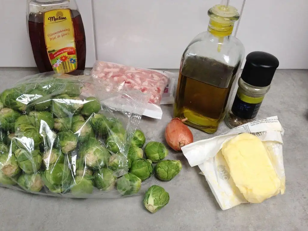 Gekarameliseerde spruitjes ingrediënten