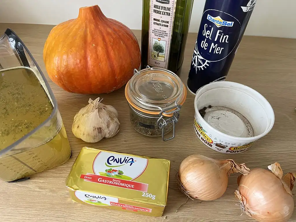 Geroosterde pompoensoep ingrediënten
